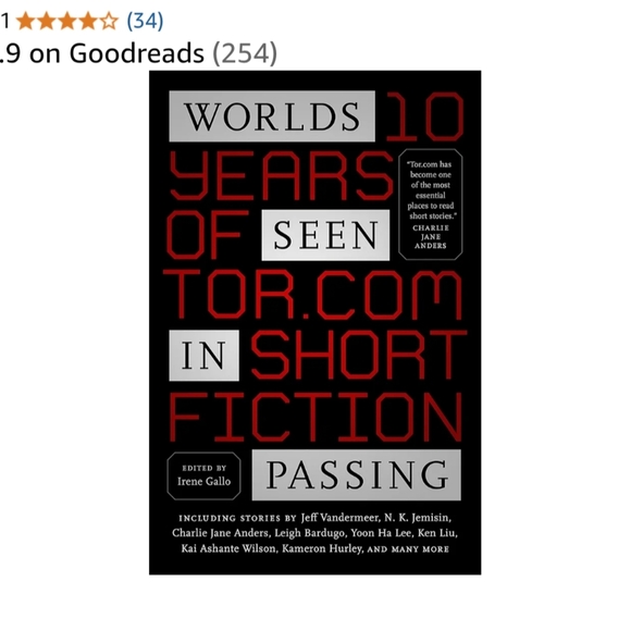 2/$10 Worlds Seen In Passing: 10 Years Of Tor.Com Short Fiction Book - Picture 1 of 3